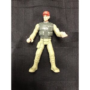 Vintage Chap Mei Soldier Army Action Figure/Cake Topper 3.5" With Red Hat